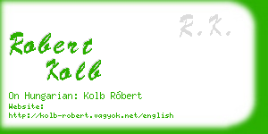 robert kolb business card