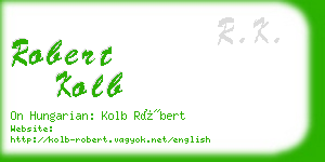 robert kolb business card